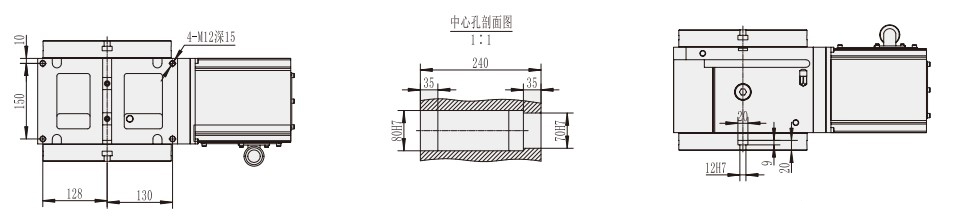 WT-255-2P Machine CNC Machining Center Parts CNC Turntable Rotary Table for CNC Machinery