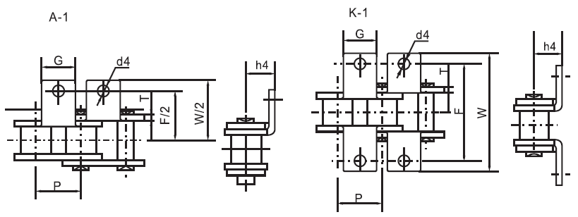 SS16A SS80 Stainless Steel Short Pitch Conveyor Chain with A-1 & K-1 Attachments Steel Sprockets Transmission Chains Product