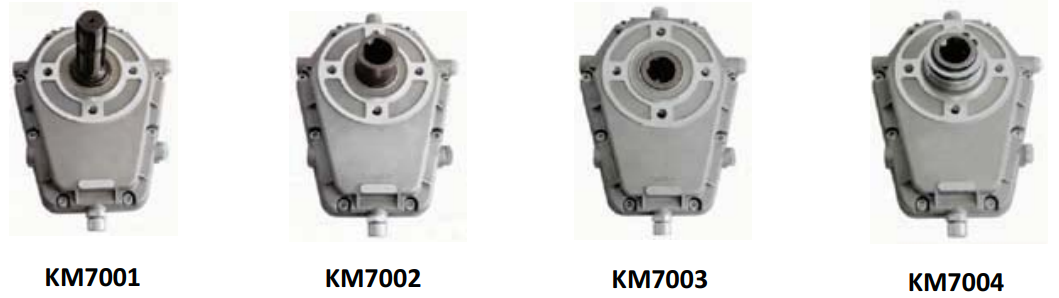 KM7004 Series Tractor Hydraulic Pump PTO Speed Increaser Aluminium Pto Multipliter Gearbox