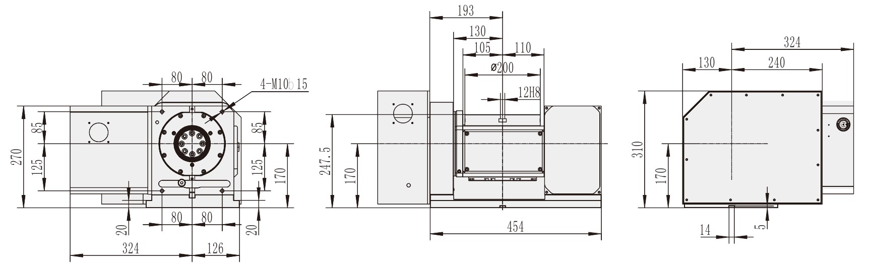 WT-S200 Machine CNC Machining Center Parts CNC Turntable Rotary Table for CNC Machinery