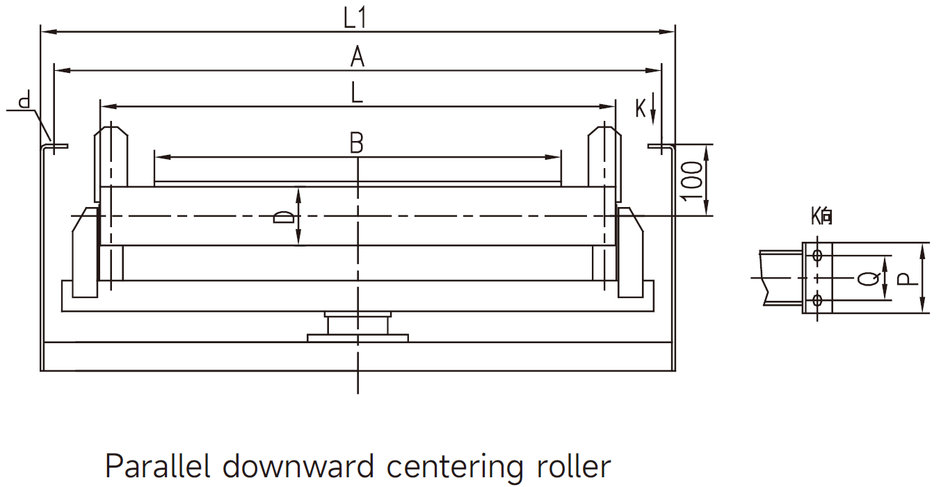 Improved Conveyor System Efficiency Lower Parallel Self-aligning Idler Parts of Material Handling Belt Conveyor