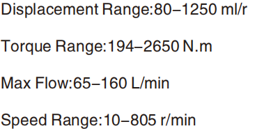 Factory Sale Various BM3/4/5/6 Series Max Flow 65-160 L/min Orbital Hydraulic Motor With Disc Valve for Sale