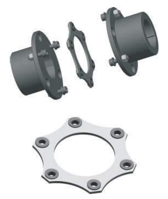 Djm Flexible Stainless Steel Disc Coupling Shaft Torsionally Rigid Plate Elastic Single Double Spacer Diaphragm Coupling
