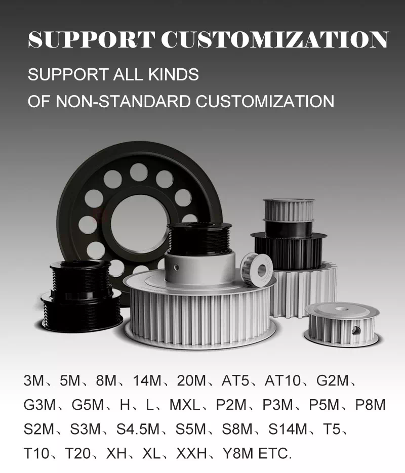 HTD MXL XL L H XH XXH at Type Synchronous Pulley with High Efficiency and Smooth Transmission Low Noise No Slipping
