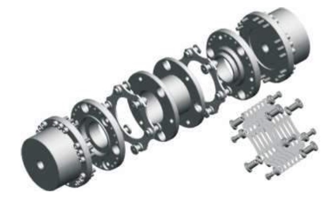 Djm Flexible Stainless Steel Disc Coupling Shaft Torsionally Rigid Plate Elastic Single Double Spacer Diaphragm Coupling