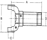 New Innovation FULL WERK Precision Forged Spicer Driveshaft slip Yoke 21 Splines for Trucks