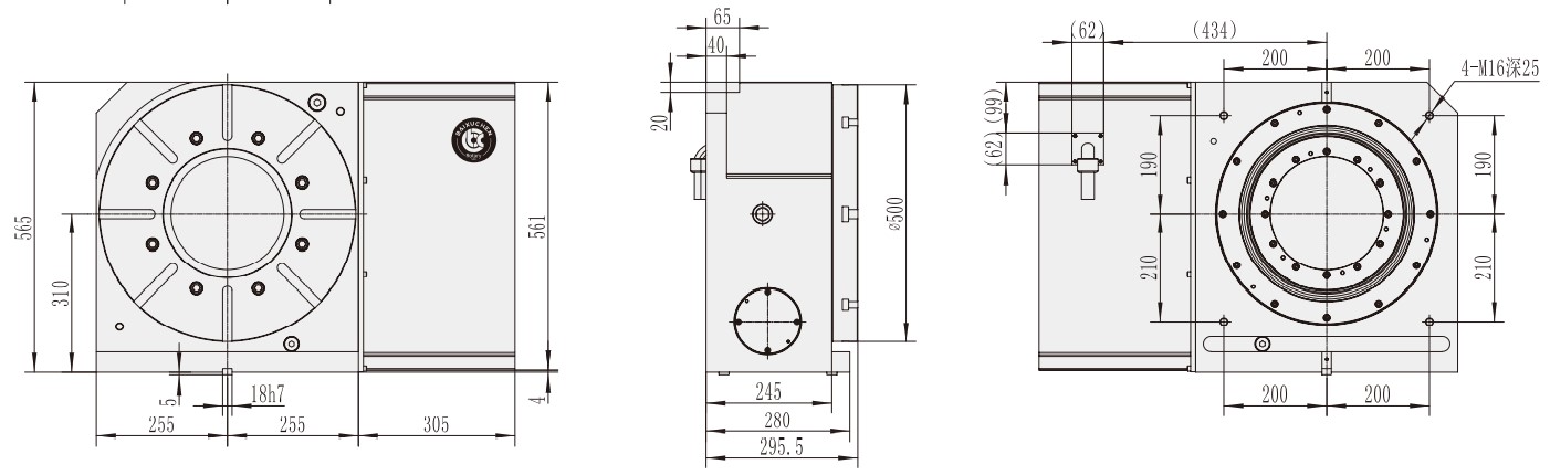 WT-500 Machine CNC Machining Center Parts CNC Turntable Rotary Table for CNC Machinery
