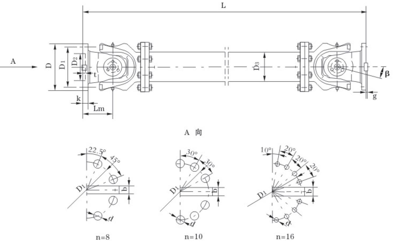 Low Noise Universal Flange Coupling Drive Shaft Universal Coupling Without Flex Flange Type