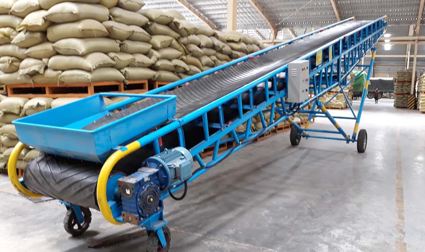 Industrial Portable Movable Climbing Belt Conveyor System for Loading Unloading Truck with Sand, Gravel, Grain, Bulk Material