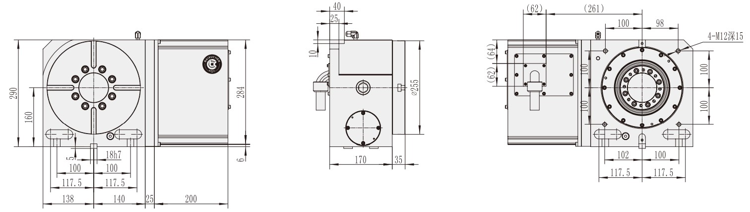 WT-255 CNC Machining Center Accessories  Machine Tool X-Y Axis CNC Turntable Rotary Table