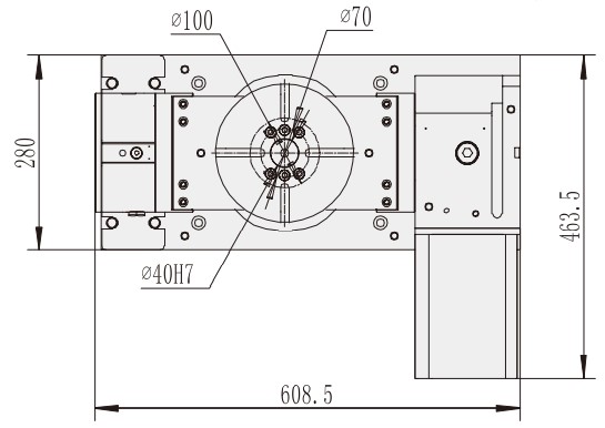RTS-200 CNC Machining Center Parts New Turntable Rotary Table for CNC Machinery with Gear and Bearing Core Components