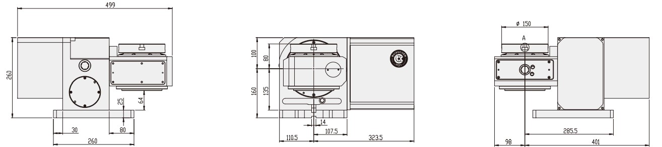 WT-RT150 CNC Machining Center Parts New Rotary Turntable for CNC Machinery Gearbox and Gear Core Components