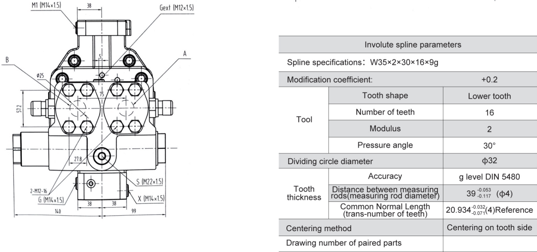 G6VM Series Inclined Axis Axial Piston Variable Displacement Motor Walking Machinery and Industrial Field Hydraulic Motor
