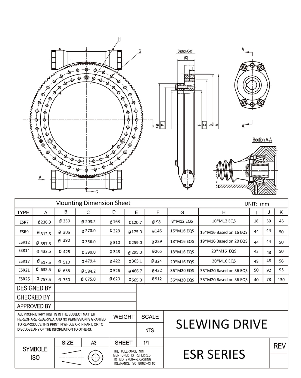 Slewing Drives Precision Solar Tracking System and Strong Torque for Slow Rotating Solar Panel Kits