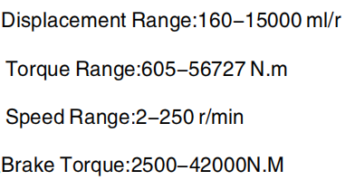 Professional Cheap TMS Series Brake Torque 2500-42000N.M Modular Radial Piston Motor for Sale