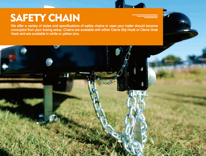 1BJY-SC-14 New Trailer Parts Accessories G-70 Transport Chain with 12600lbs Capacity Safety Chain Featuring Clevis Snap Hook