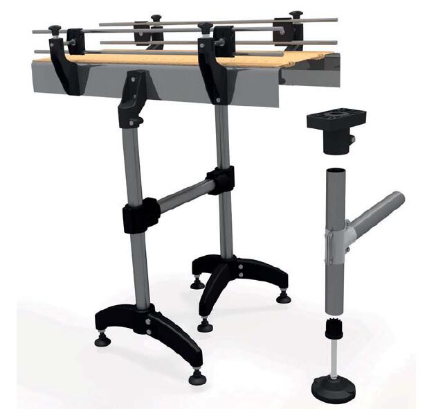 Plastic Frame Support Bases Components Triangle Bracket Bipods for Tubes 48.3-59-60.3-63 for Conveyor Filling Machine