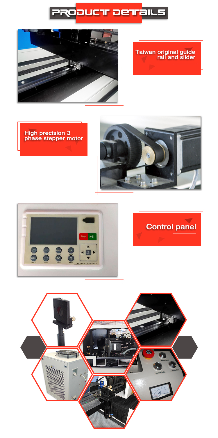 1325 Cnc Co2 Acrylic Laser Cutting Machine Glass Bamboo Plywood Wood MDF Leather PVC Engraving