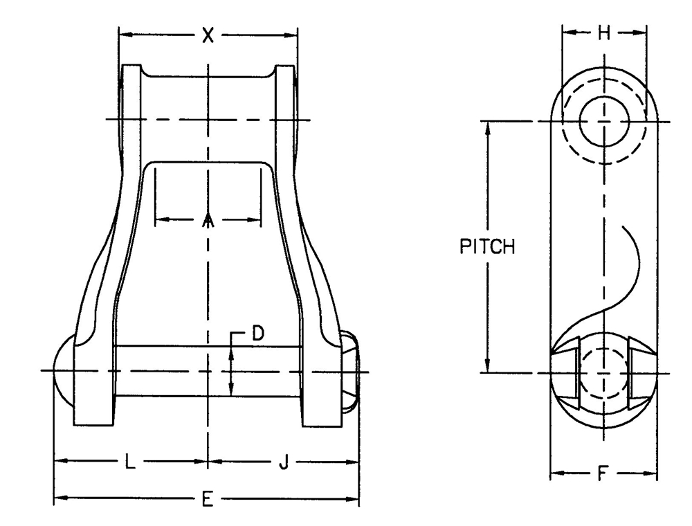 H Class Mill Chain H60 H74 H78 H79 H82 H87 H124 Transmission Chains