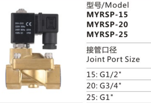 Professional Cheap MYRSP-25 MYRSP Series 2 Position 2 Way Direct-Acting Solenoid Valve for Sale