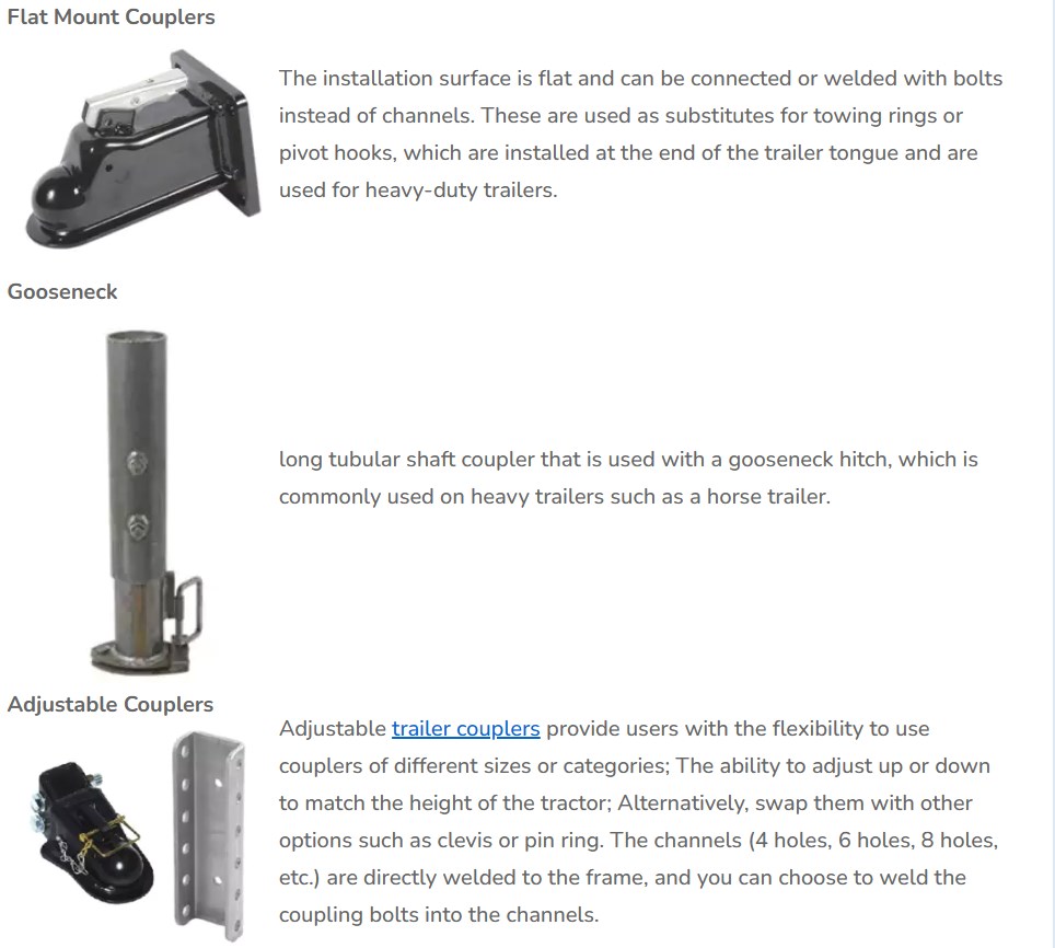 Promotional Various 7000lbs A2X Trailer 2 Forged a Frame Coupler