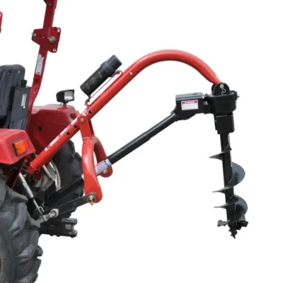 Compact Model 400 Cat 0 Tractor with 3-Point Post Hole Digger Farming Tools